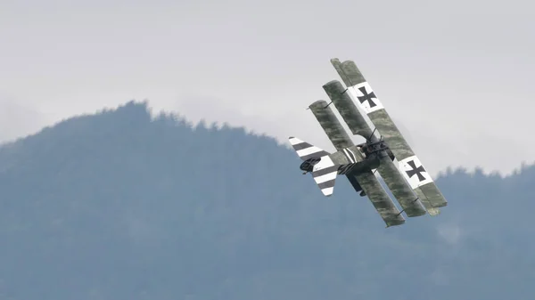 Zeltweg Rakousko 2019 Fokker Dreidecker Trojplošník První Světová Válka Stíhací — Stock fotografie