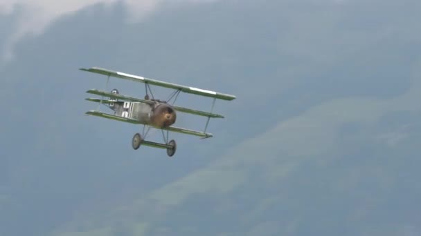 Zeltweg Rakousko 2019 Čelní Zblízka Sledujte Pohled Německého Stíhacího Letounu — Stock video