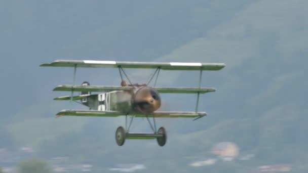 Zeltweg Austria Σεπτεμβριοσ 2019 Γερμανικό Ελικοφόρο Μαχητικό Αεροπλάνο Του Παγκοσμίου — Αρχείο Βίντεο
