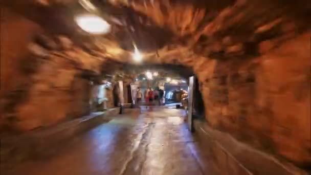 Pula Croazia Agosto 2020 Rifugio Sotterraneo Tunnel Rifugio Bomba Popolazione — Video Stock