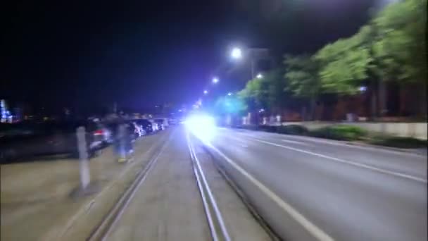 Pula Hırvatistan Ağustos 2020 City Karayolu Trafiği Geceleyin Pov Tan — Stok video