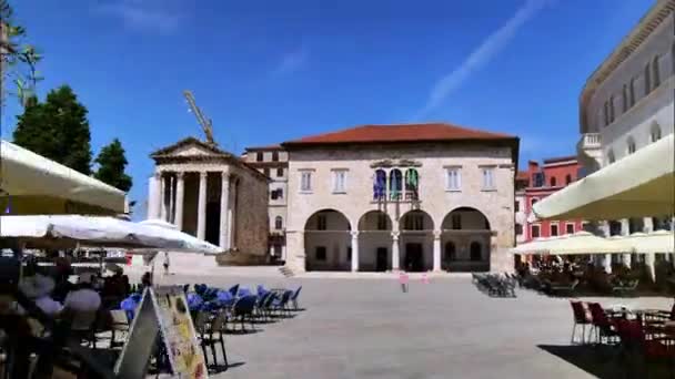 Pula Istria Chorwacja Sierpień 2020 Miasto Hiper Wygasa Słoneczny Letni — Wideo stockowe