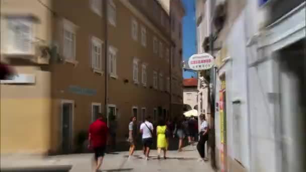 Pula Croatia August 2020 Hyperlapse Historic Center Road Forum Town — Video Stock