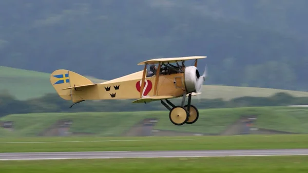 Zeltweg Austria September 2019 Vintage Biplane First World War Wwi — Zdjęcie stockowe