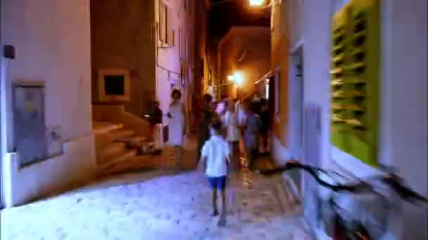 Rovinj Istra Croatia August 2020 Hyperlapse Rovigno Historical City Centre — 图库视频影像