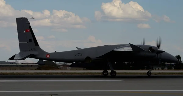 Konya Turkey June 2022 Turkish Drone Ucav Side View Baykar — Stock Photo, Image