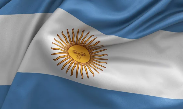 Argentina Flag Fabric Satin Illustrations — ストック写真