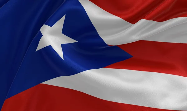 Puerto Rico Flag Satin Fabric Illustration — Fotografia de Stock