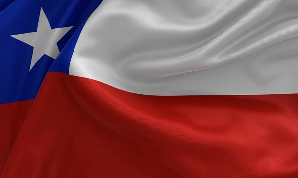 Chile Flag Satin Fabric Illustration — стоковое фото