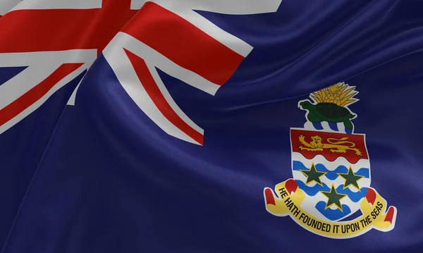 Σημαία Cayman Σατέν Ύφασμα Εικονογράφηση — Φωτογραφία Αρχείου
