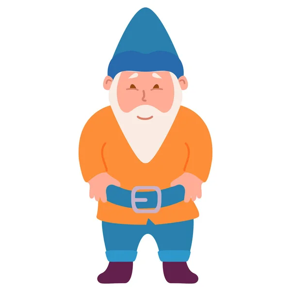 Cute little gnome.Garden or dwarf. Fairytale characters. — Stock Vector