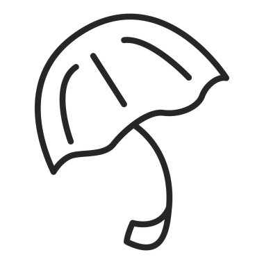 Mürekkep şemsiyeli el karalaması. Web siteleri için tasarım ögesi.