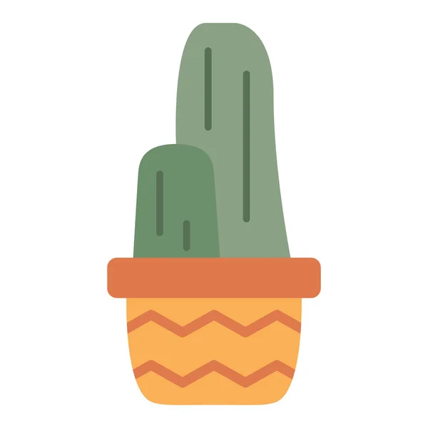 Hand Drawn doodle potted cactus. Design element for websites. — Stockový vektor
