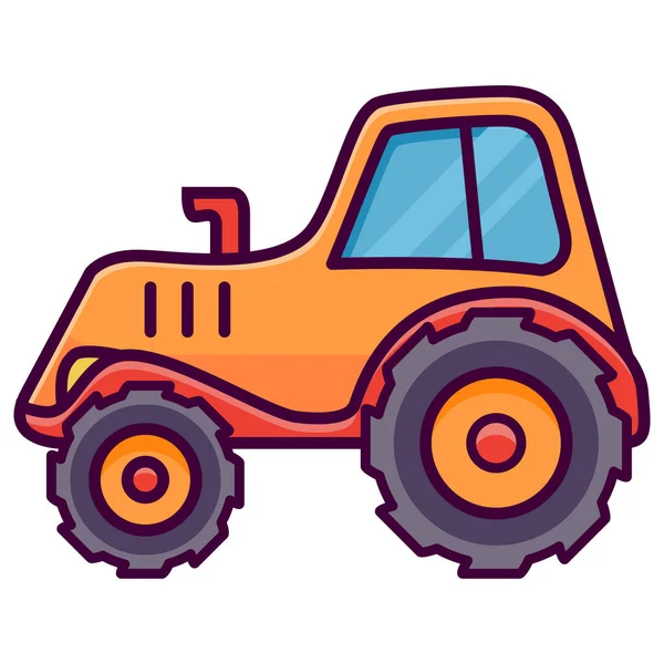 Tracteur de machinerie agricole lourde pour travaux sur le terrain. — Image vectorielle