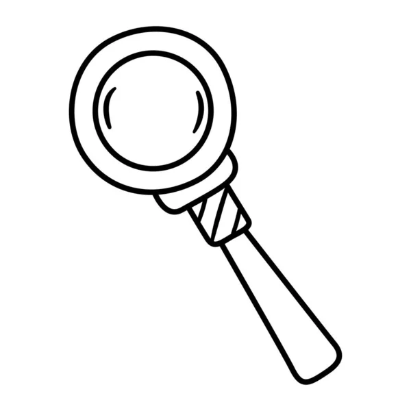 Vergrößerungsglas-Symbol. Handgezeichnete Vektorlupe oder Lupe sign.Doodle Stil. — Stockvektor