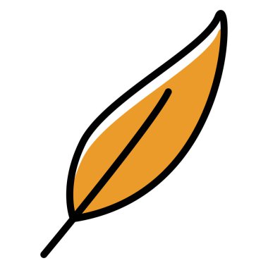 Tüy yazma aracı. Dolma kalem. Koyu kuş tüyünün serbest çizimi.