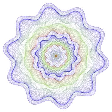 Filigran deseni, filigran deseni, banknot deseni. Banknotlar lonca hatlarını, desenleri, güvenli dalgaları ve pasaport kağıtlarını kontrol ediyor. Para birimi banknotu Guilloche, güvenlik sertifikası filigran arka planı