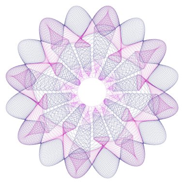 Filigran, Guilloche Rosetta, sertifika için arkaplan tasarımı, 