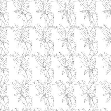 Kusursuz desenli el çizimi, soyut botanik dikişsiz vektör, klasik arka plan tekstil, duvar kağıdı, nakış, moda olarak kullanılabilir..  