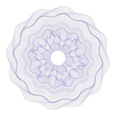 Filigran, Guilloche Rosetta, sertifika için arkaplan tasarımı, 