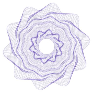 Filigran, Guilloche Rosetta, sertifika için arkaplan tasarımı, 