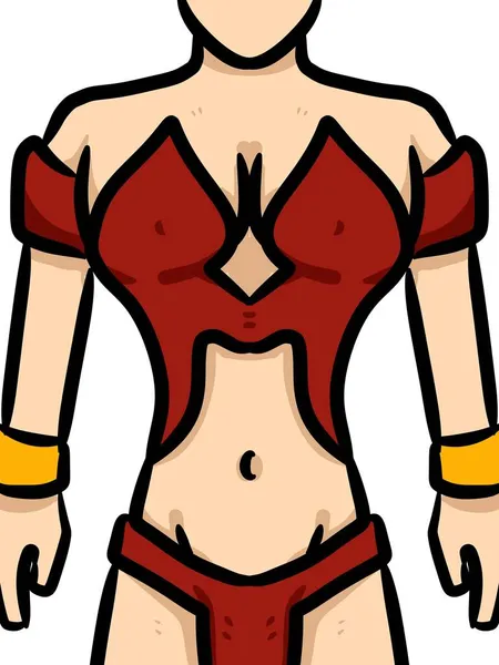 Cute Sexy Body Woman Cartoon — Stock Photo, Image