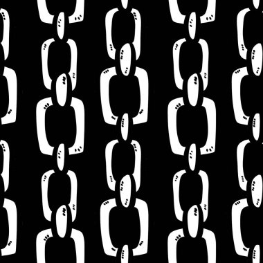 Siyah ve beyaz zincirin kusursuz deseni.