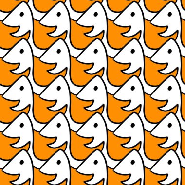 Tatlı çizgi film arkaplanının kusursuz deseni