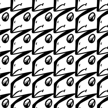 Sevimli canavar çizgi filminin kusursuz deseni