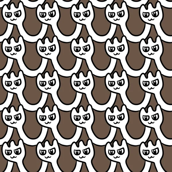 Seamless Pattern Cute Monster Cartoon — Stock Photo, Image