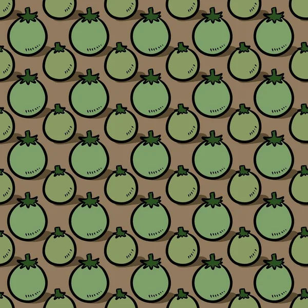 Modello Senza Soluzione Continuità Del Cartone Animato Frutta — Foto Stock