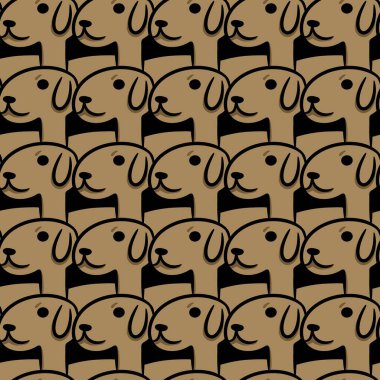 Sevimli köpek çizgi filminin kusursuz deseni