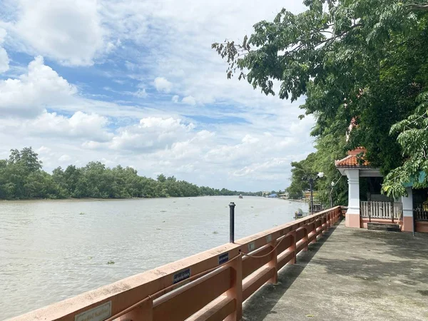 Rive Près Rivière Bangprakong Chachoengsao Thailand — Photo