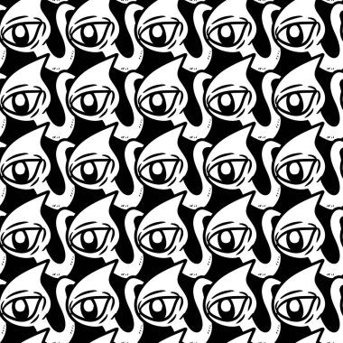 Sevimli canavar çizgi filminin kusursuz deseni