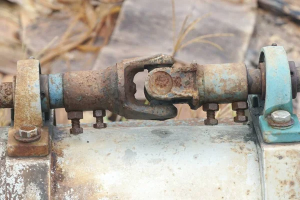 Stänga Gamla Järnleder Industriområdet — Stockfoto