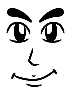 siyah ve beyaz renkli adam çizgi filmi.