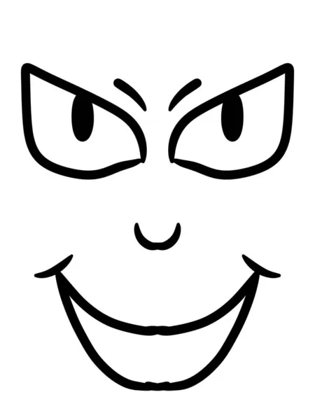 Black White Face Man Cartoon Coloring — Stock Photo, Image