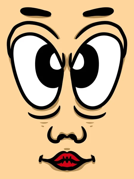 Cute Face Man Cartoon Background — Stock Photo, Image