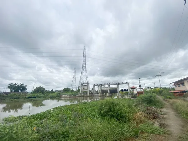 Diga Immagazzinare Acqua Agricoltura Chachoengsao Thailandia — Foto Stock