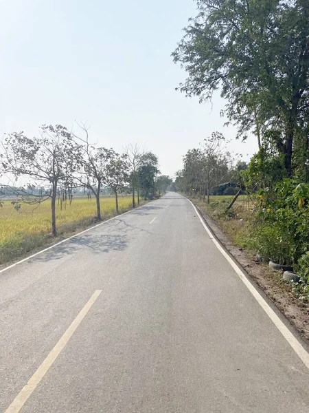 Fechar Estrada País Tailândia — Fotografia de Stock