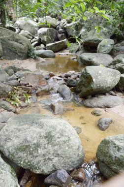 Bang Phra, Sriracha, Chonburi, Tayland 'daki Chanta Şelalesi' nde küçük bir dere..