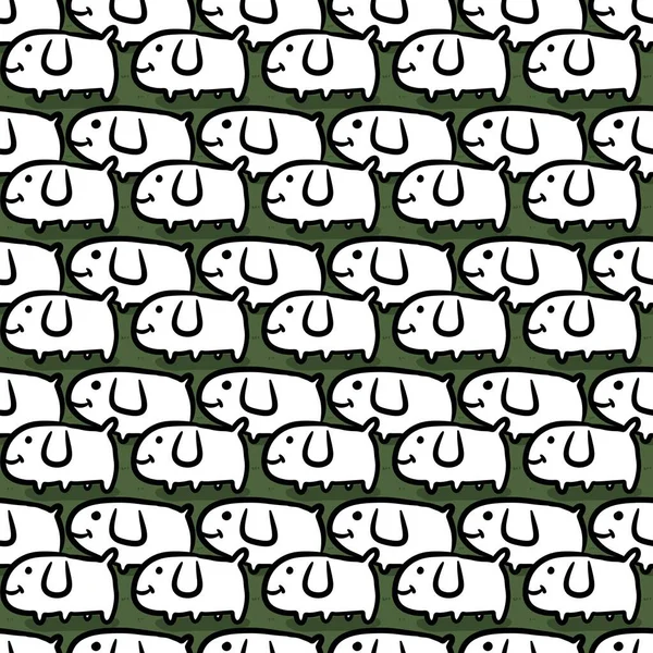Naadloos Patroon Van Schattige Hond Cartoon — Stockfoto