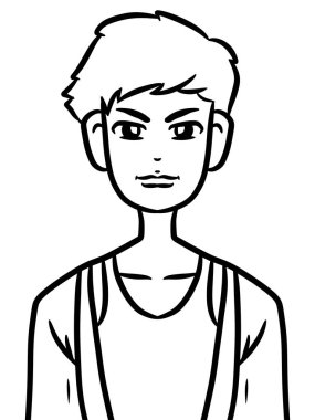 Siyah ve beyaz renkli yakışıklı bir adam.