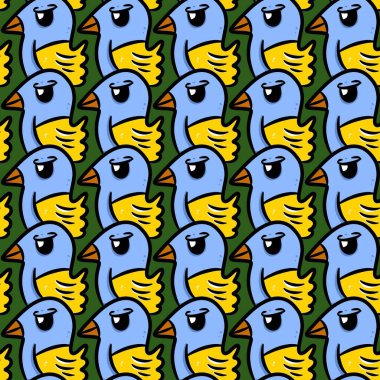 Kuş çizgi filminin kusursuz deseni