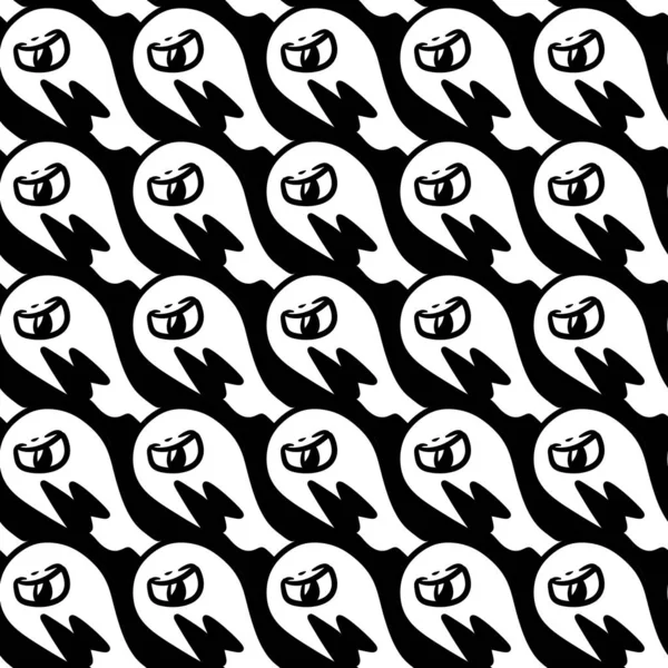Seamless Pattern Cute Ghost Cartoon — Stock Photo, Image