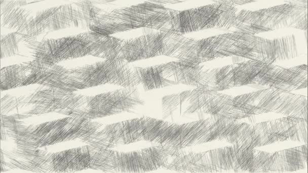 Черно Белый Рисунок Абстрактном Фоне — стоковое видео