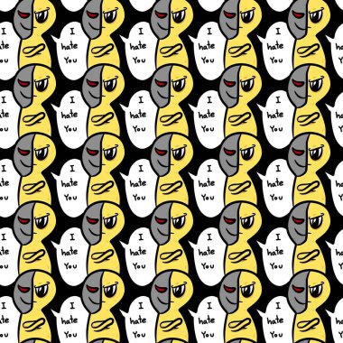 Tatlı çizgi film arkaplanının kusursuz deseni