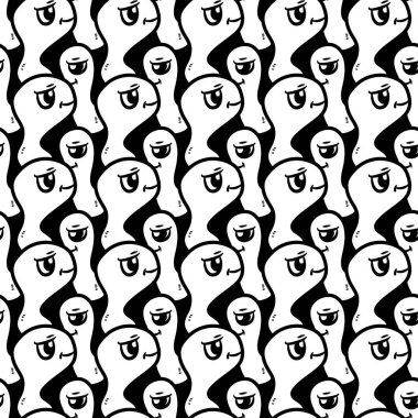 Sevimli canavar çizgi filminin kusursuz deseni