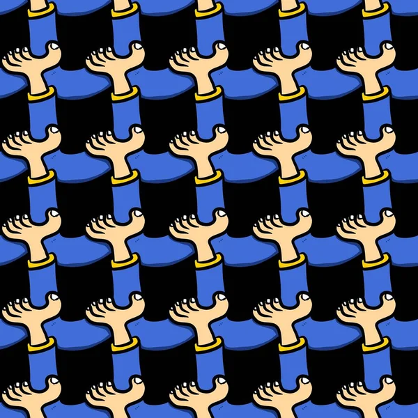 Seamless Pattern Hand Cartoon — Stock Photo, Image
