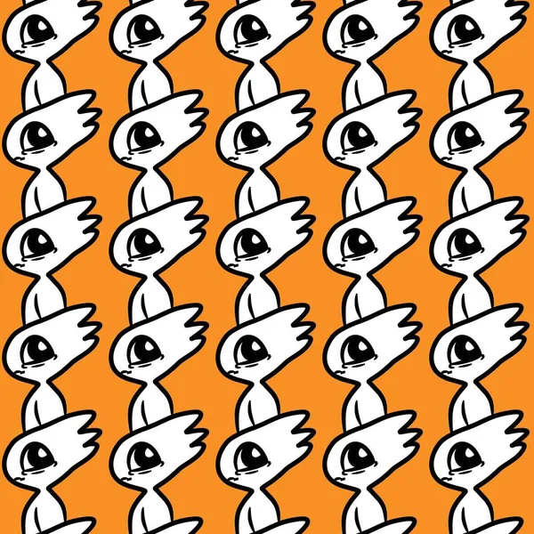 Seamless Pattern Cute Monster Cartoon — Stock Photo, Image